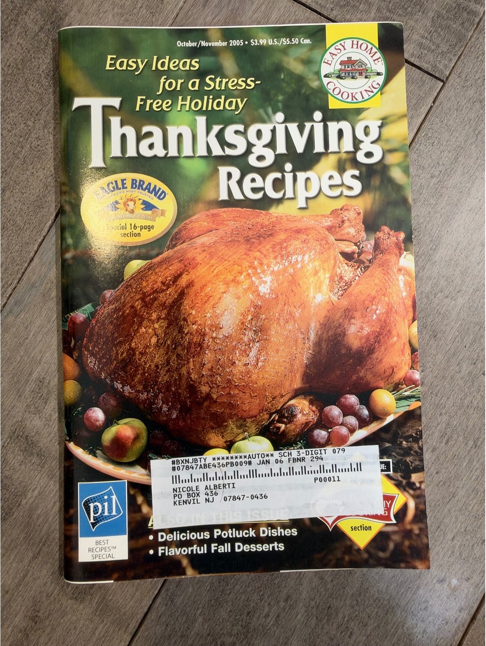 Easy Home Cooking Thanksgiving Recipes Magazine October/November 2005